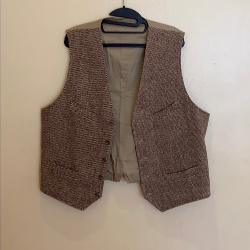Brown and tan vest